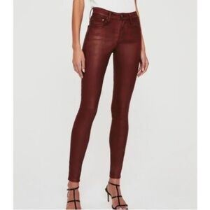 Adriano Goldschimied Farrah Skinny Ankle Faux Leather Pants Size 28 R